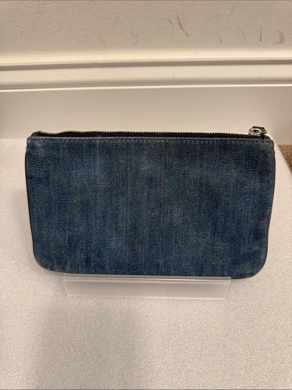 Coach Denim Wristlet with Surf Patch & Red Hibiscus leaf Hawaii exclusive - Picture 2 of 7